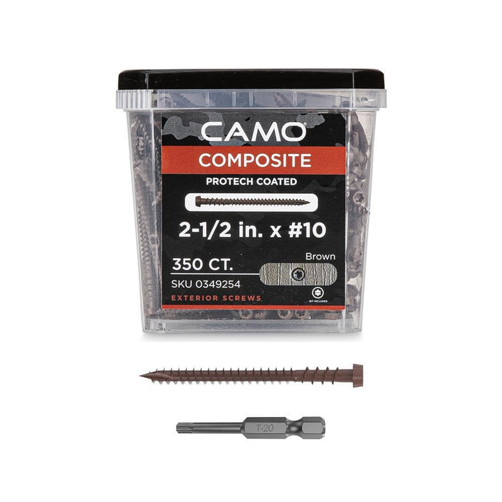 CAMO #10 2-1/2 in. Brown Star Drive Trim-Head Composite Deck Screw (350-Count)