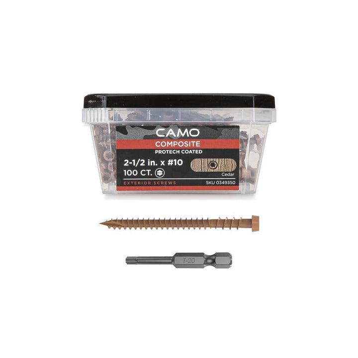 CAMO #10 2-1/2 in. Cedar Star Drive Trim-Head Composite Deck Screw (100-Count)