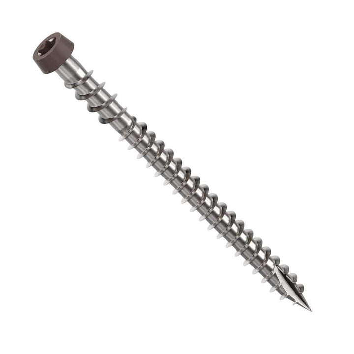 CAMO #10 2-1/2 in. 316 Stainless Steel Composite Dark Brown Premium Star Drive Flat Undercut Screws (350-Count)