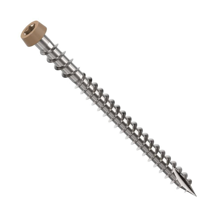 CAMO #10 2-1/2 in. 316 Stainless Steel Composite Tan Premium Star Drive Flat Undercut Screws (350-Count)