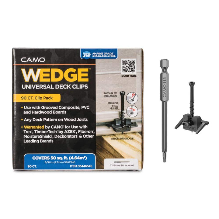 CAMO Wedge Stainless Steel Hidden Deck Fastener Clip (90-Count/50 sq. ft.)
