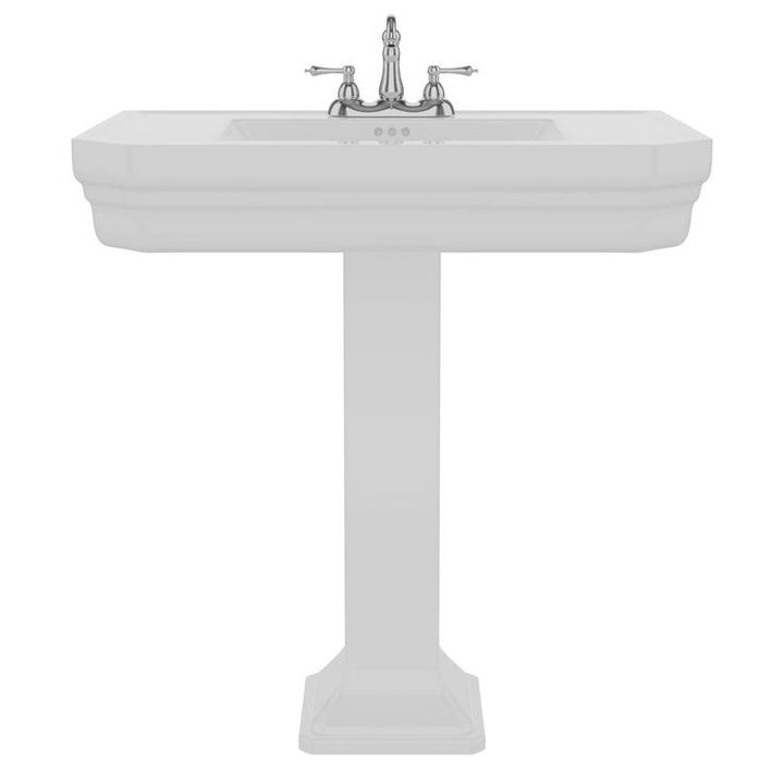Barclay Products Corbin Pedestal Sink Combo in White with 4 in. Centerset Faucet Holes