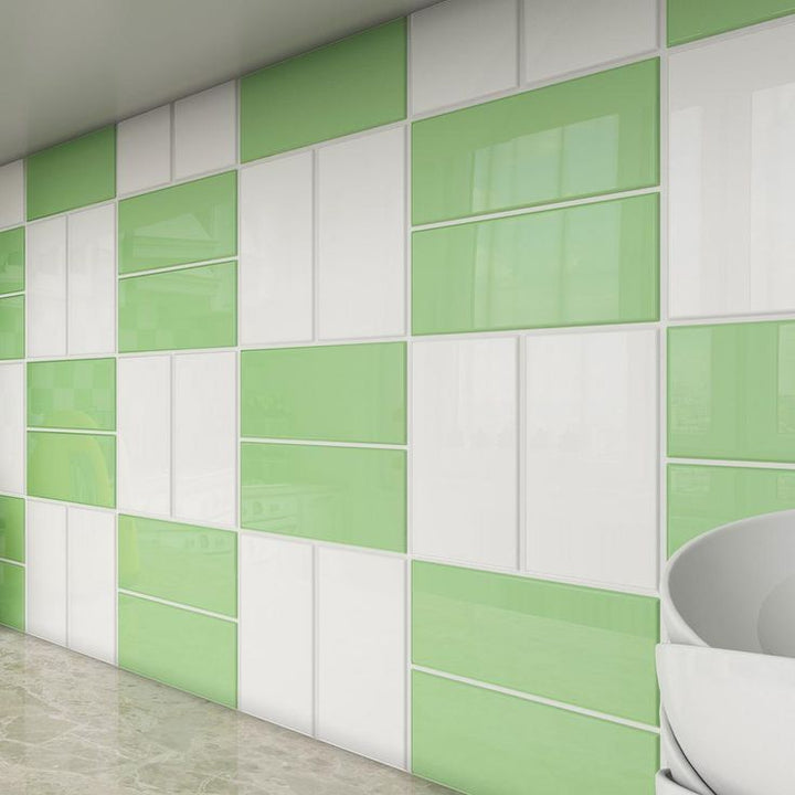 Giorbello Powder Room Green 3 in. x 6 in. x 8 mm Glass Subway Tile (5.5 sq. ft./case)
