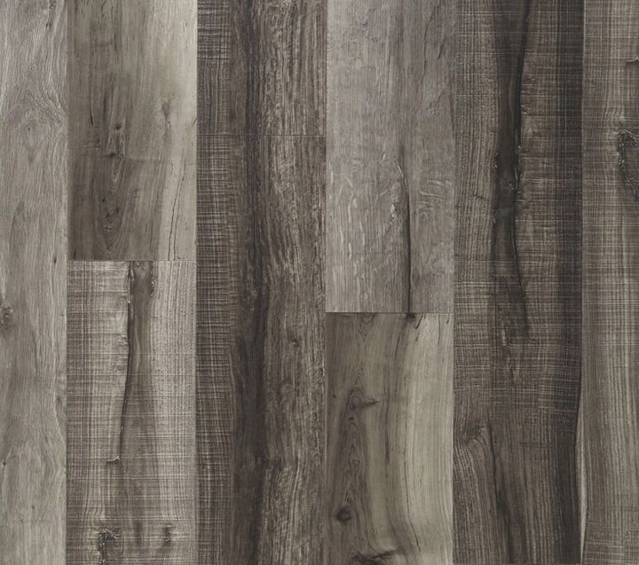 Mixed Gray Rigid Core Luxury Vinyl Plank - Cork Back