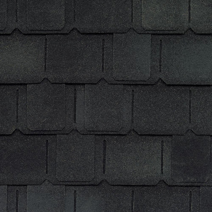 GAF Camelot II Charcoal Gray Designer Laminated Architectural Asphalt Shingles, 17 in. x 34.5 in., 25 sq. ft. per Bundle (14-Piece)