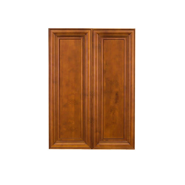 LIFEART CABINETRY Cambridge Assembled 24x42x12 in. Wall Cabinet with 2 Doors 3 Shelves in Chestnut