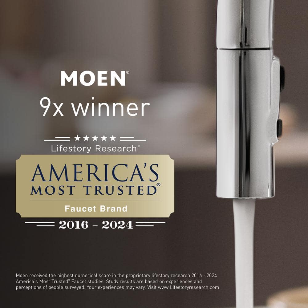 MOEN Commercial 2-Handle Wall Mount Service Faucet in Chrome