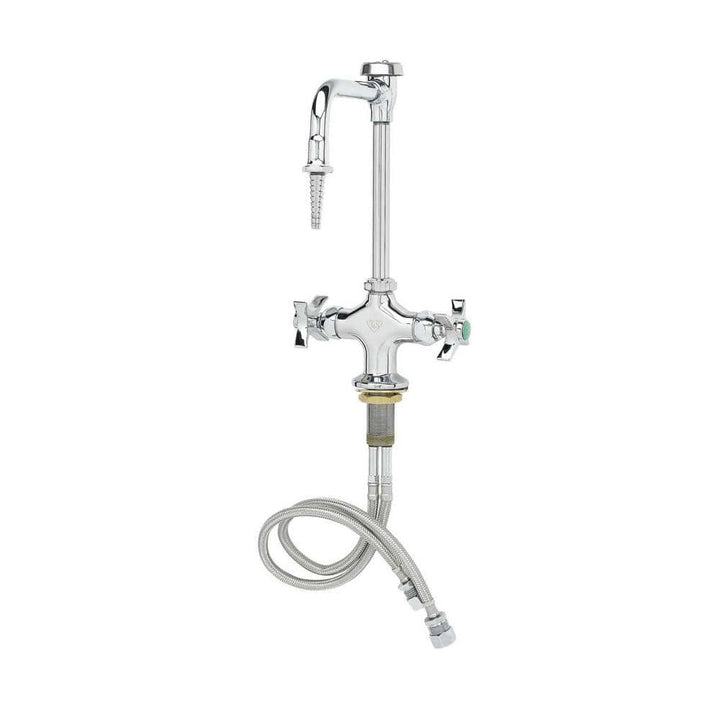 T&S 2-Handle Laboratory Faucet with Vacuum Breaker in Chrome