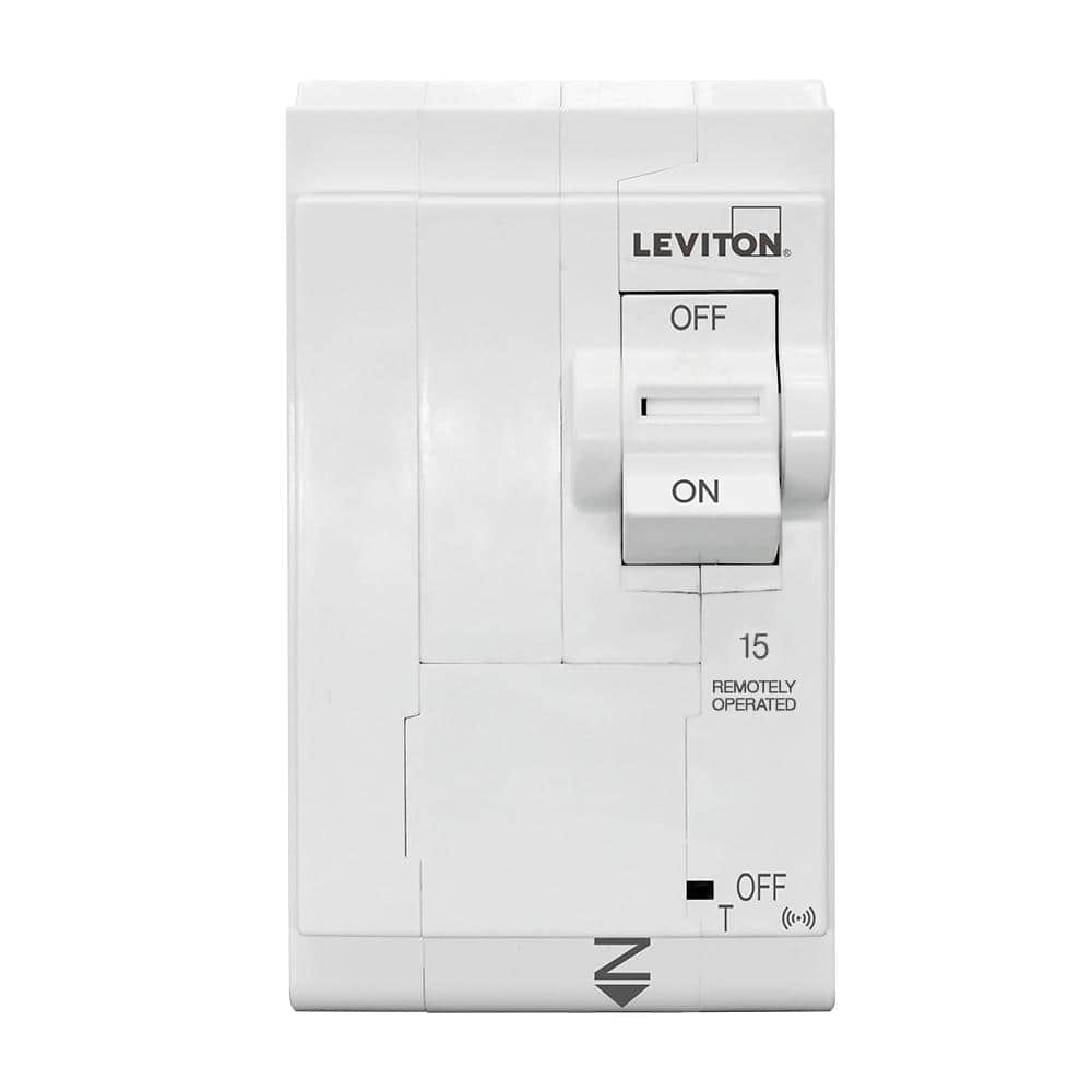 Leviton 2nd Gen 2-Pole 15 Amp Smart Circuit Breaker, 120/240-Volt and 120/208-Volt, 10kA Interrupt Rating, Thermal Magnetic
