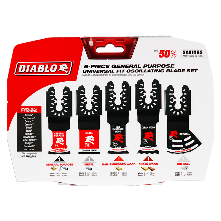 Diablo Oscillating Blade Set for General Purpose Cuts