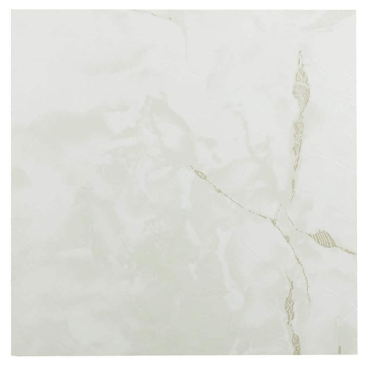 ACHIM Nexus Classic White 12 in. x 12 in. Peel and Stick Stone Vinyl Tile (20 sq. ft. / case)