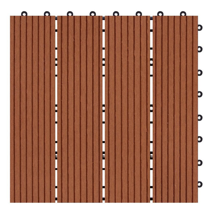 Naturesort Terrace Clay 4/5 in. Thickness x 12 in. Width x 12 in. Length Deck Tile Composite Bamboo Flooring (11 sq. ft. per Box)