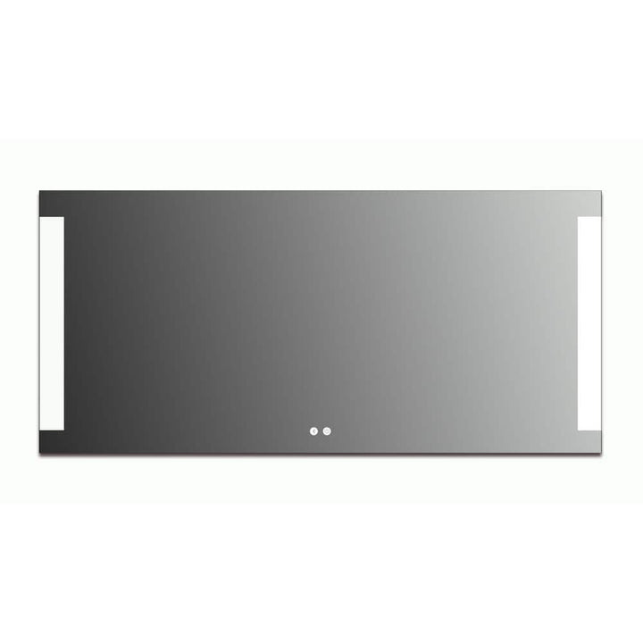 Vanity Art Honfleur 60 in. W x 28 in. H Large Frameless Rectangular LED Wall Mounted Bathroom Vanity Mirror in Clear