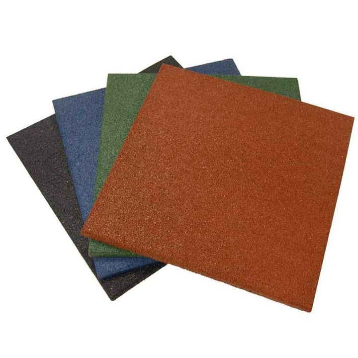 Rubber-Cal Eco-Sport 1-in Interlocking Rubber Flooring Tile, 19.5 in x 19.5 in, Coal – 1 Tile Pack