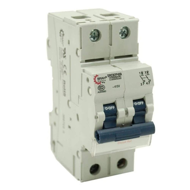 Connecticut Electric 2-Pole 0.5 Amp Din Rail Circuit Breaker