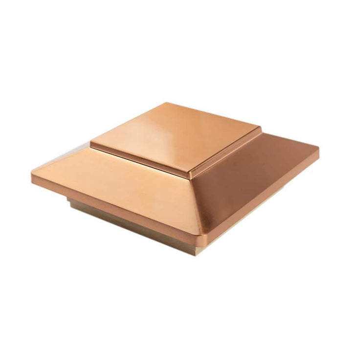 Deckorators 6 in. x 6 in. Victoria Copper Plateau Cedar Post Cap