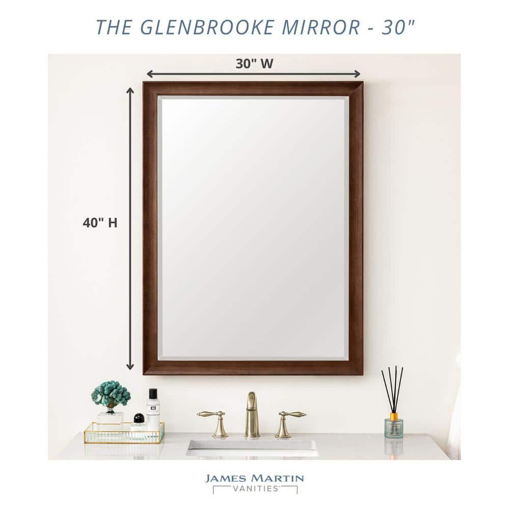 James Martin Vanities Glenbrooke 30" x 40" Rectangular Vanity Mirror in Country Oak