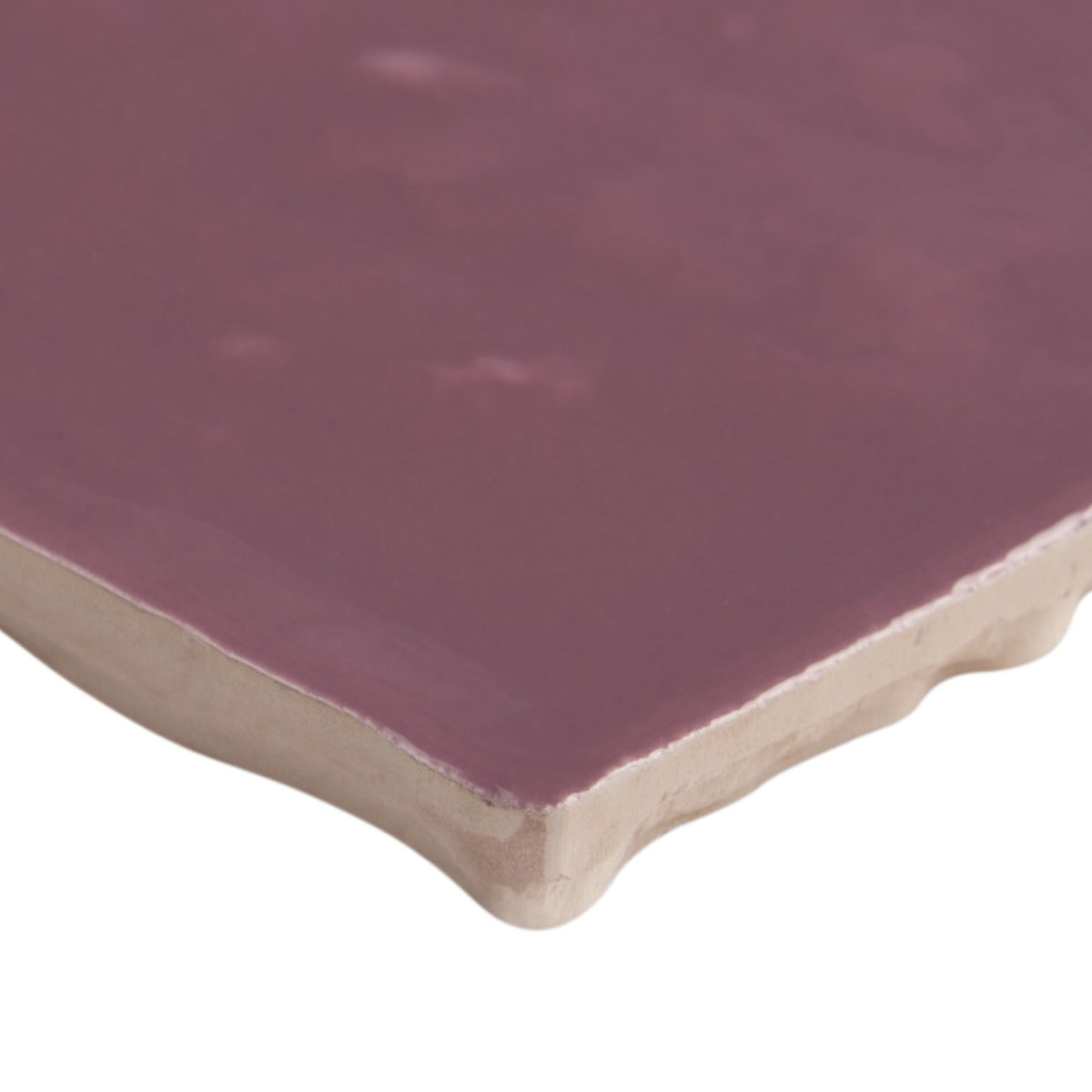 Mulberry Purple 4x4 Zellige Glossy Ceramic Tile by Lux Tile