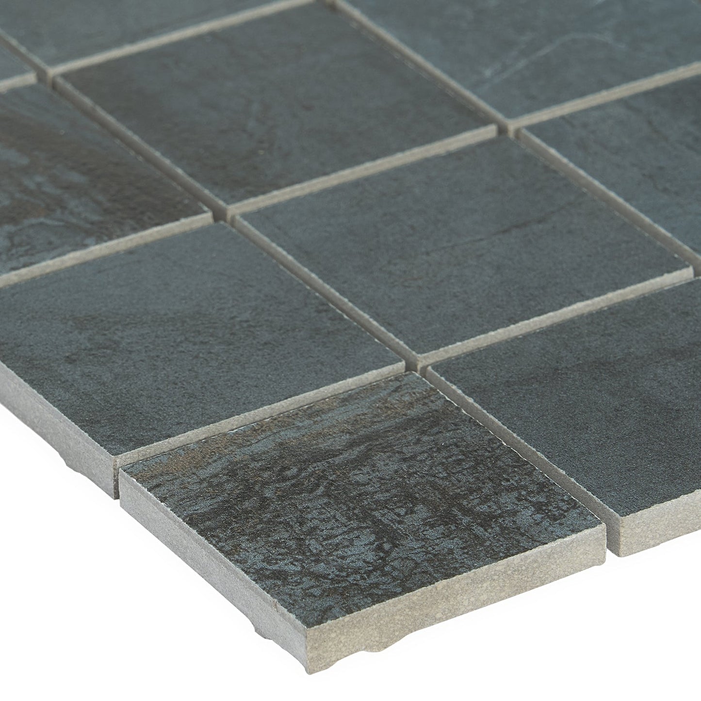 Angela Harris Metallic Blue Matte Porcelain Mosaic Tile 2x2