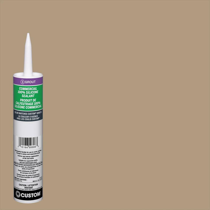 Custom Building Products Commercial #186 Khaki 10.1 oz. Silicone Caulk