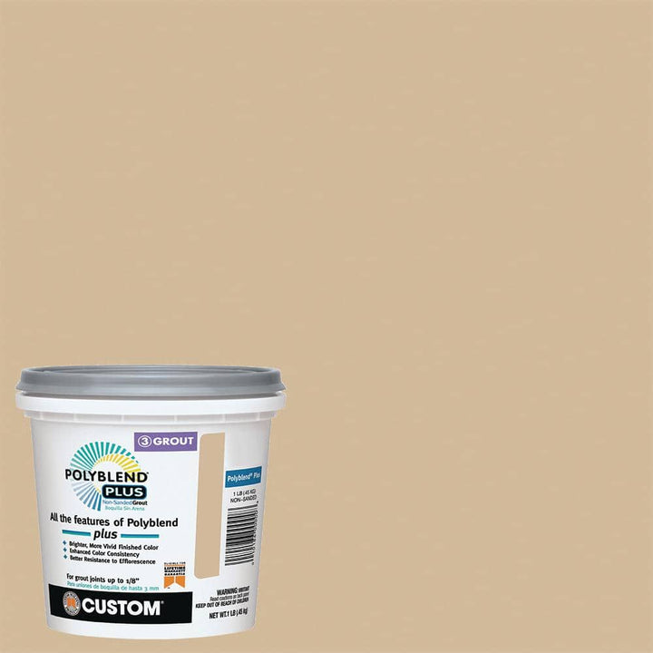 Custom Building Products Polyblend Plus #122 Linen 1 lb. Unsanded Grout