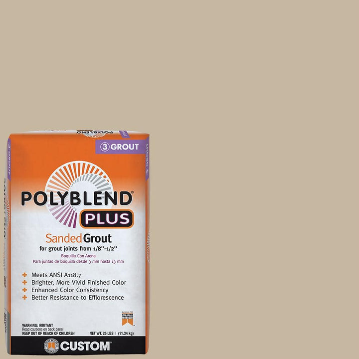 Custom Building Products Polyblend Plus #172 Urban Putty 25 lb. Sanded Grout