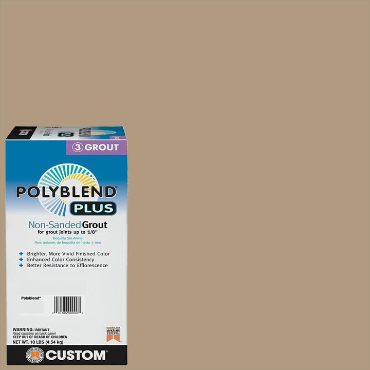 Custom Building Products Polyblend Plus #186 Khaki 10 lb. Unsanded Grout