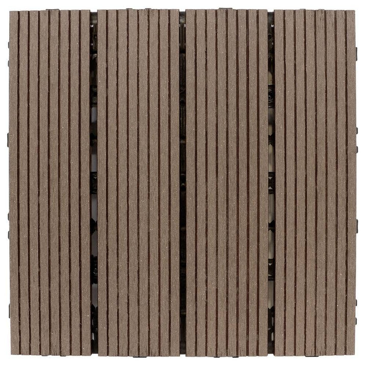 CREATIVE SURFACES 1 ft. x 1 ft. Composite Deck Tile in Cypress (12 per Case)