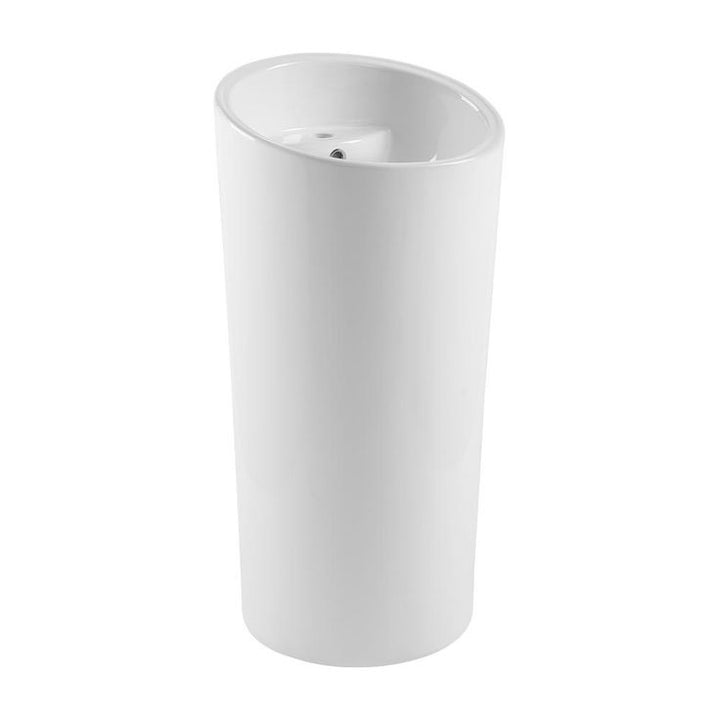 Swiss Madison St. Tropez 1-piece Pedestal Sink in Glossy White