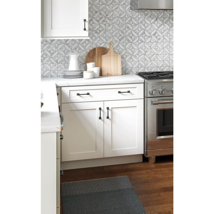 allen + roth Aveley 30-in W x 34.5-in H x 24-in D Linen Maple Door and Drawer Base Semi-Custom Cabinet