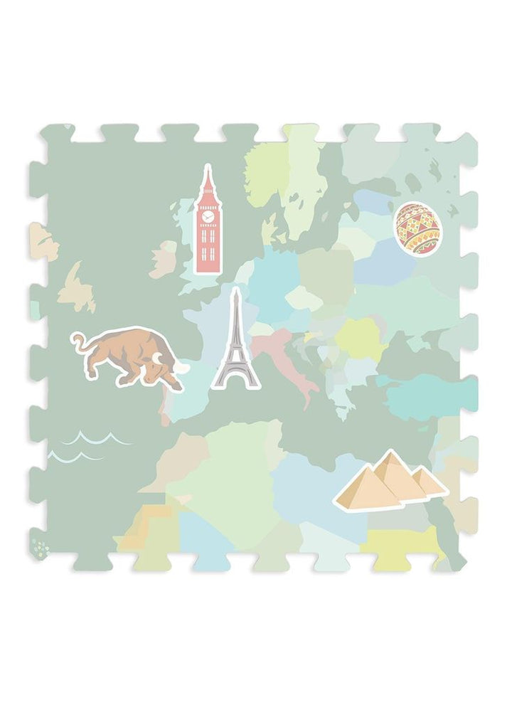 FloorPops Around the World Interlocking Floor Tiles 9 Tiles/9 sq. ft.