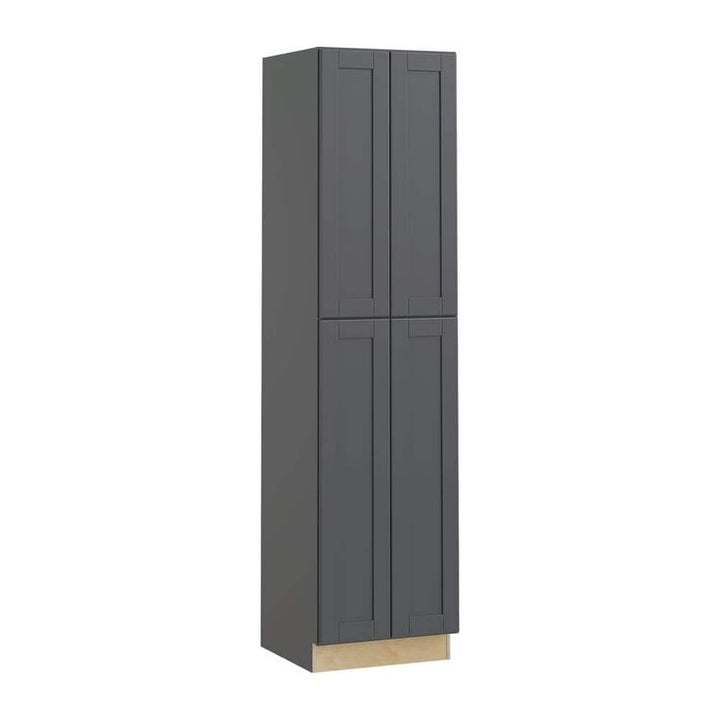 Home Decorators Collection Washington 24 in. W x 24 in. D x 90 in. H Assembled Plywood Pantry Kitchen Cabinet in Onyx with Soft Close
