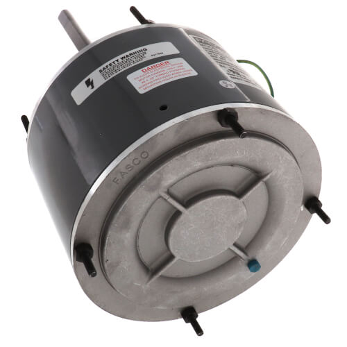 Fasco D7909 inducer motor - side view (Type: Permanent Split Capacitor; Voltage: 208/230V)