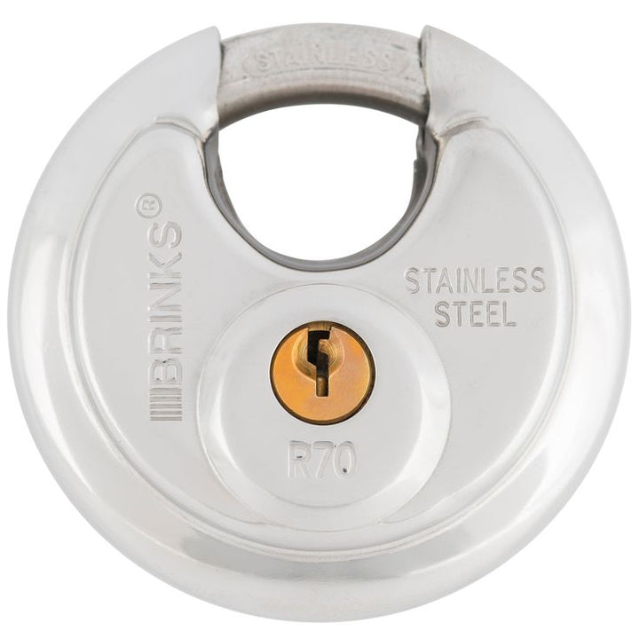 Brink's 70mm Promax Security Stainless Steel Discus Padlock
