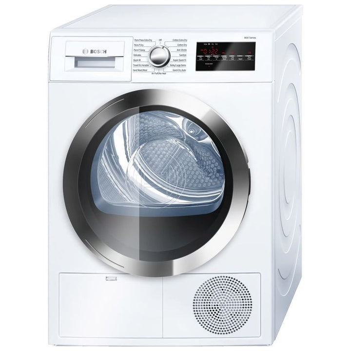 Bosch 800 4-cu ft Stackable Ventless Electric Dryer (White/Chrome) ENERGY STAR