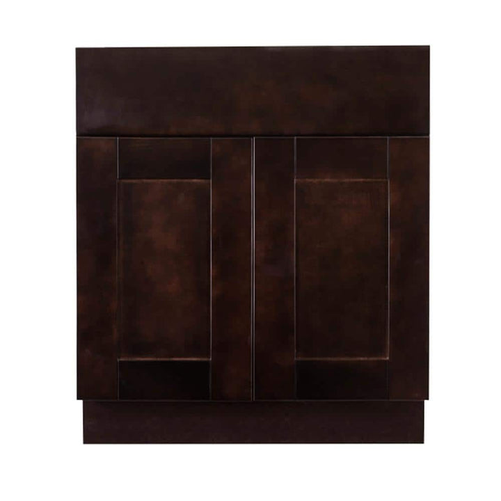 LIFEART CABINETRY Anchester Assembled 27 in. x 34.5 in. x 24 in. Base Cabinet with 2 Doors and 1 Drawer in Dark Espresso
