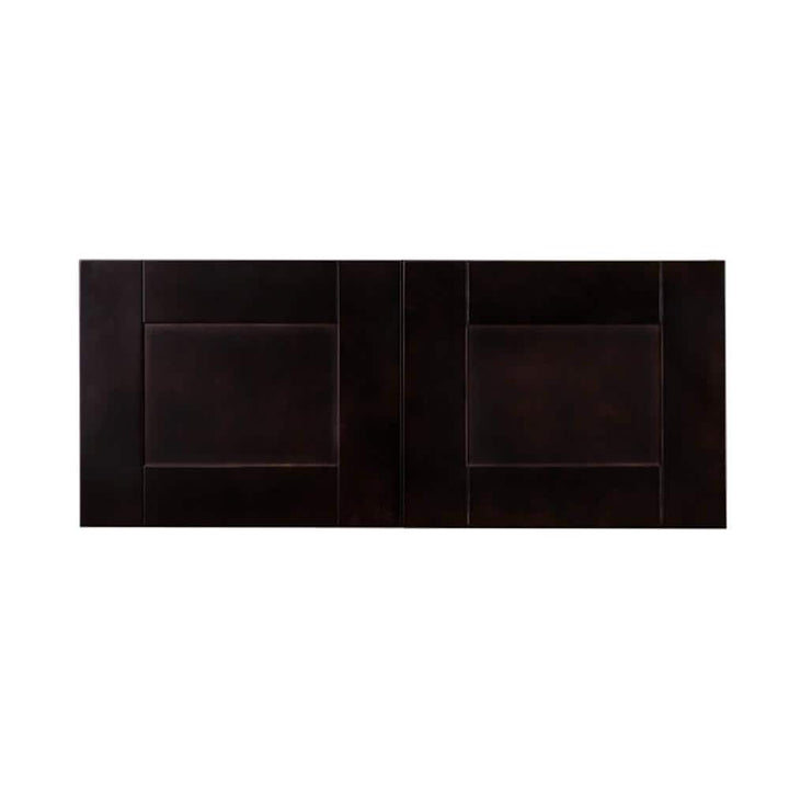 LIFEART CABINETRY Anchester Assembled 36 in. x 12 in. x 24 in. Wall Cabinet with 2 Doors No Shelf in Dark Espresso