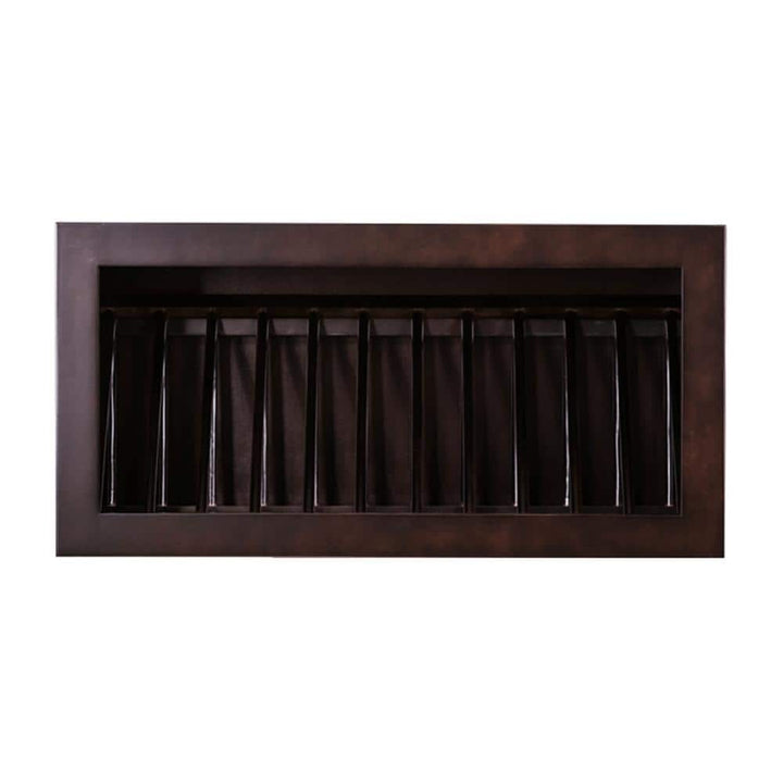 LIFEART CABINETRY Anchester Assembled 30 in. x 15 in. x 12 in. Wall Dish Holder Cabinet in Dark Espresso
