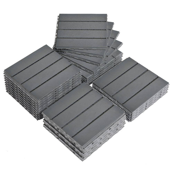 Karl home 0.98 ft. x 0.98 ft. Composite Deck Tile in Gray (27 Per Case)
