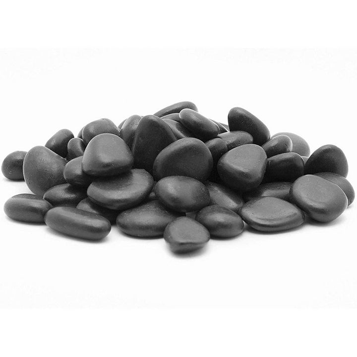 Rain Forest 2 in. to 3 in., 2200 lb. Large Black Grade A Polished Pebbles Super Sack - Super Arbor