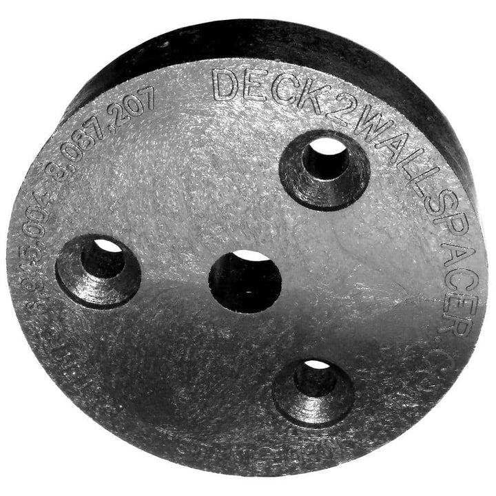 Deck2Wall Spacer SWS 2 in. Dia x 1/2 in. Thick Black Polypropylene Spacer (10 per Bag)