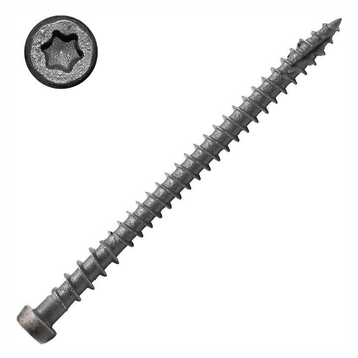 DeckLok #10 x 2-3/4 in. Star Drive Self-Countersinking Flat Head ACQ Compatible Gray Composite Deck Screws (75 per Pack)