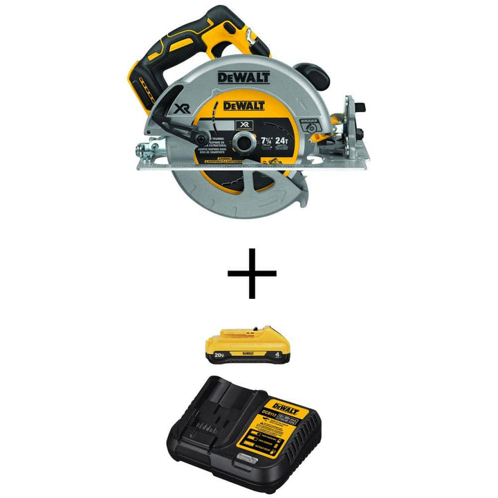 DEWALT 20V MAX XR Cordless Brushless 7-1/4 in. Circular Saw Kit with Battery and Charger