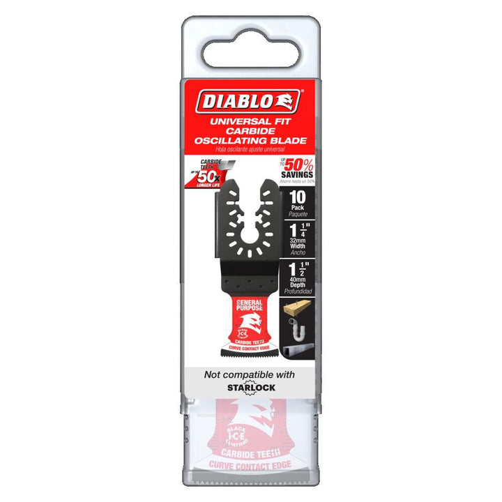 Diablo Universal Fit Oscillating Blade for General Purpose Cuts 1-1/4" 10/Pack