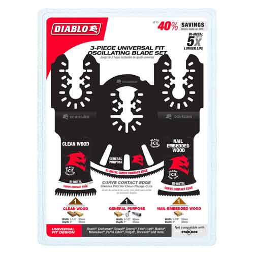 Diablo Bi-Metal Oscillating Blade Set