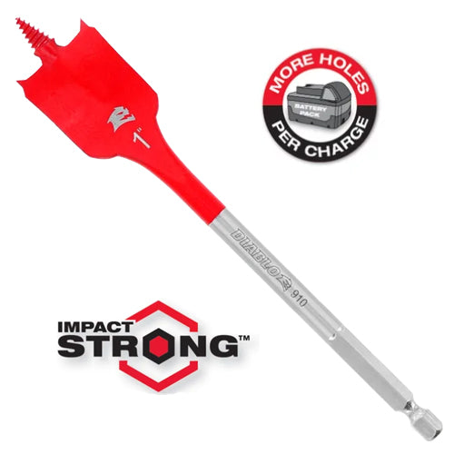 Diablo Spade Bit for Wood 1" x 6" 2/Pack