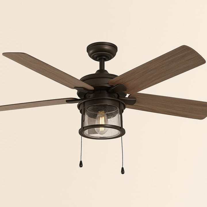 Home Decorators Collection Shanahan 52-inch LED Indoor/Outdoor Bronze Ceiling Fan with Light Kit