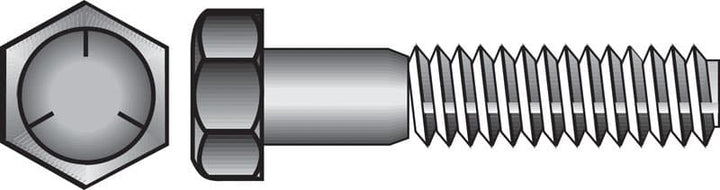 Hillman 1/2 in. Diameter x 5-1/2 in. Length Heat-Treated Zinc Steel Hex Head Cap Screws, Coarse Thread, 25-Pack