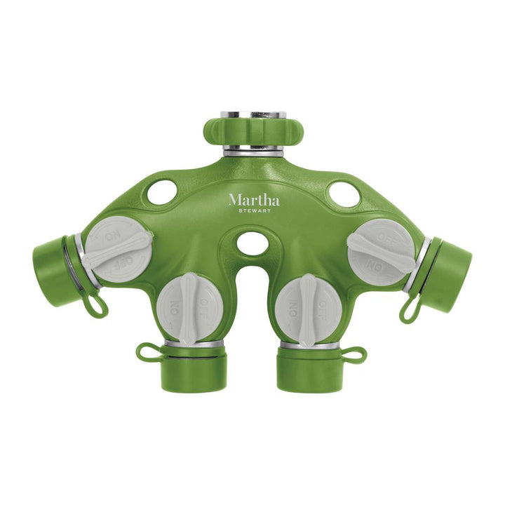 4-Way Heavy-Duty Metal Garden Hose Tap Adapter Faucet Splitter - Super Arbor