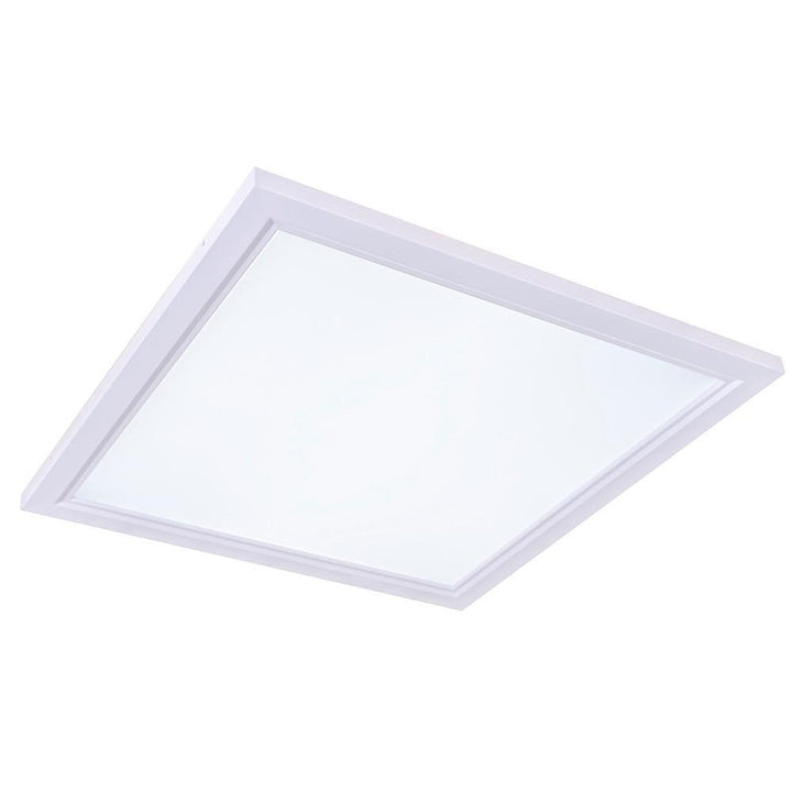 2 ft. x 2 ft. White Dimmable Edge-Lit 40-Watt 4000K Integrated LED Flat Panel Flushmount Wraparound - Super Arbor